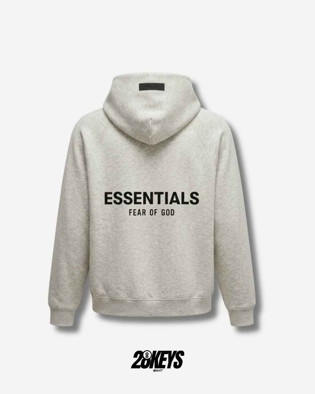 Hoodie Essentials Crema/Gris
