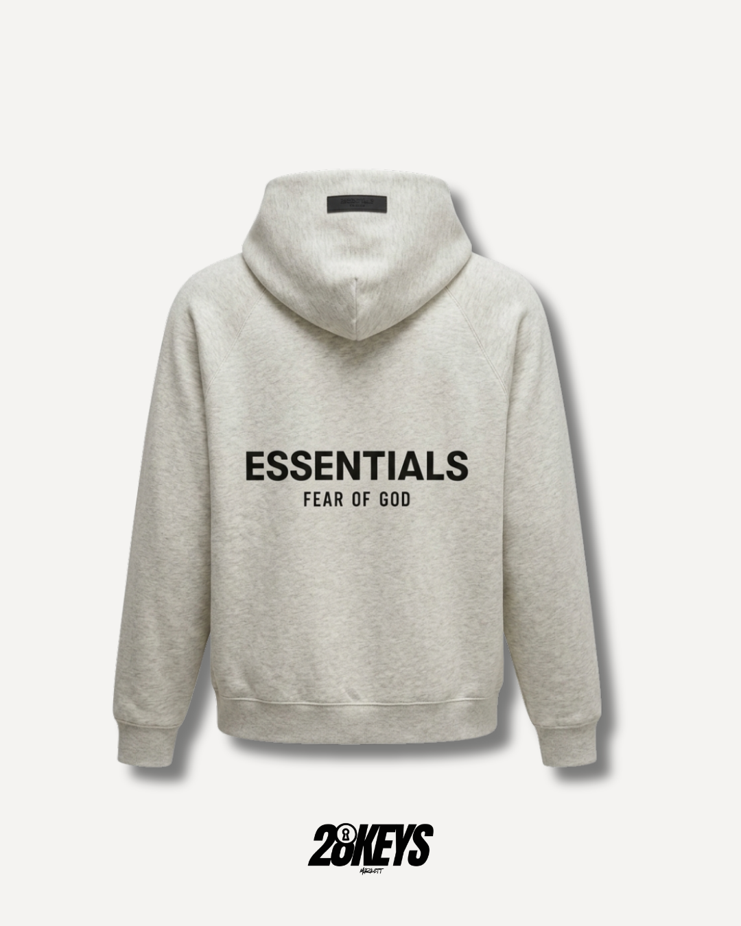 Hoodie Essentials Crema/Gris