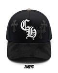 Gorro chrome hearts curvo gamuza