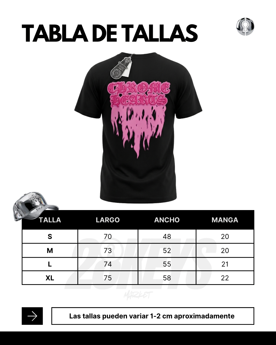 Polera Chrome hearts negra