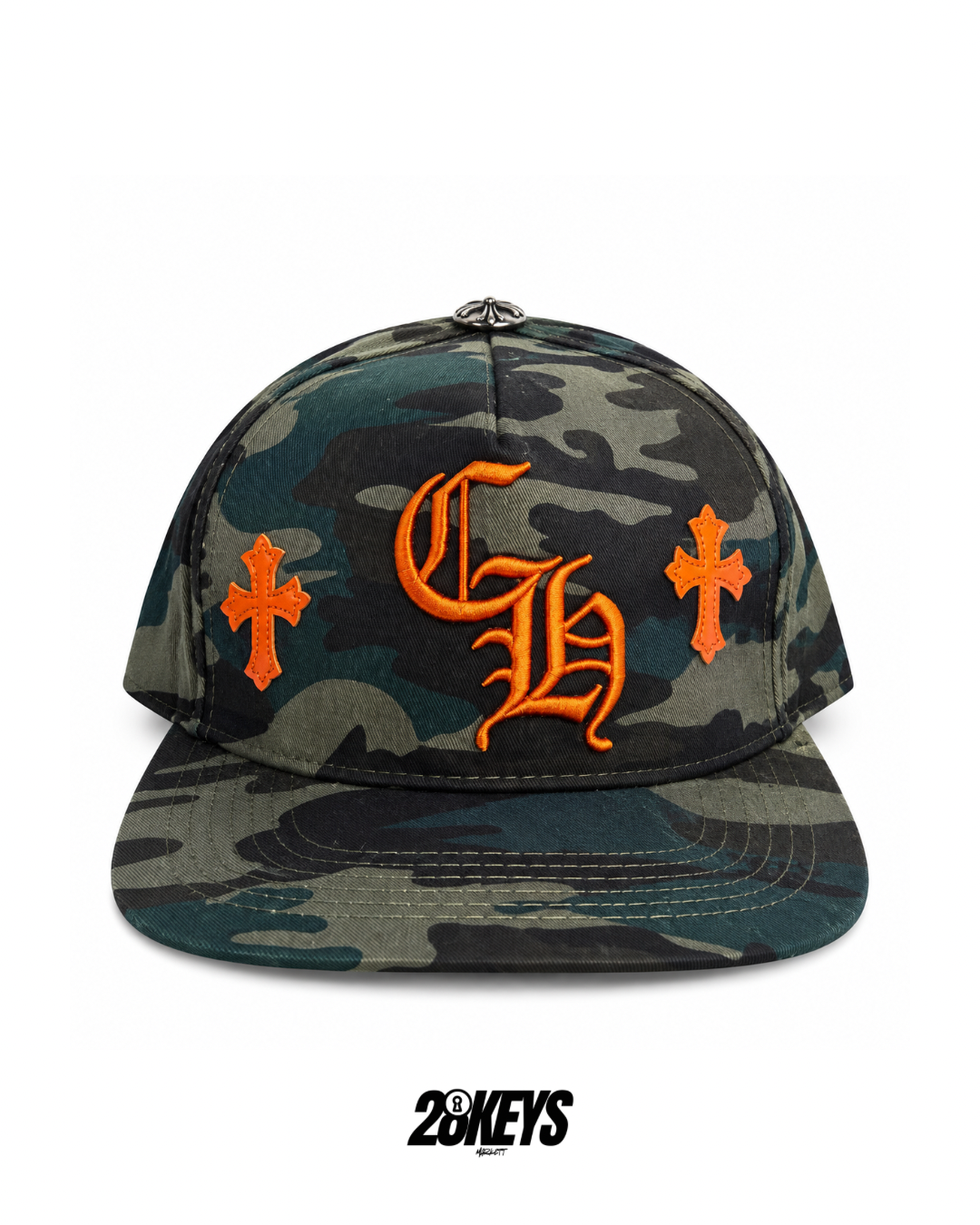 Gorro Chrome hearts militar “naranja” plano