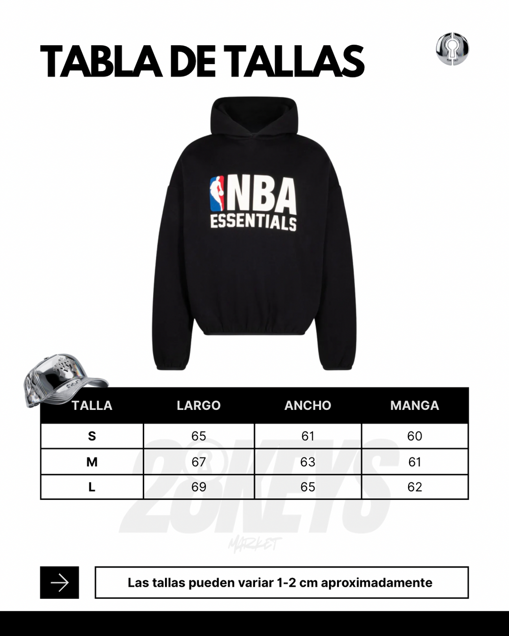 Hoodie essentials Nba negro logo colorido