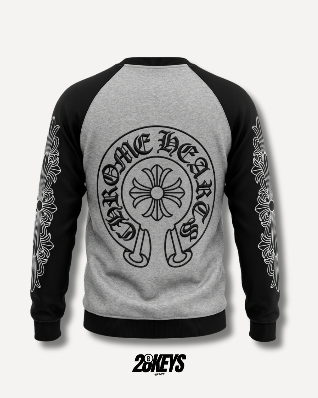 Polerón Chrome Hearts gris/negro