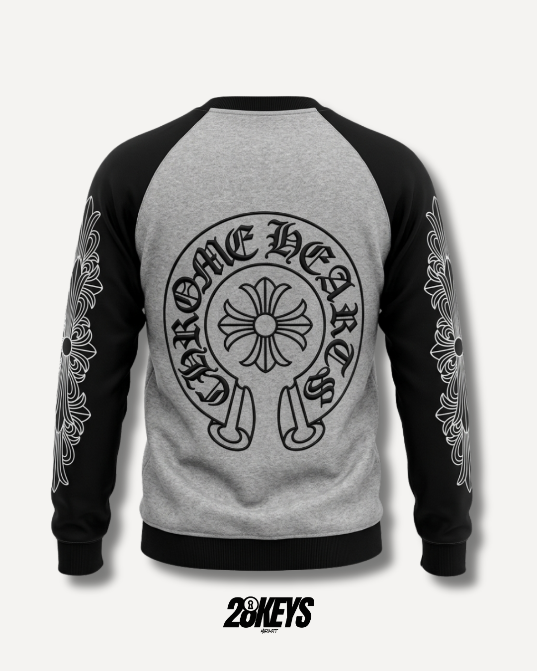 Polerón Chrome Hearts gris/negro