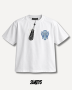 Polera Chrome hearts “white” brillos