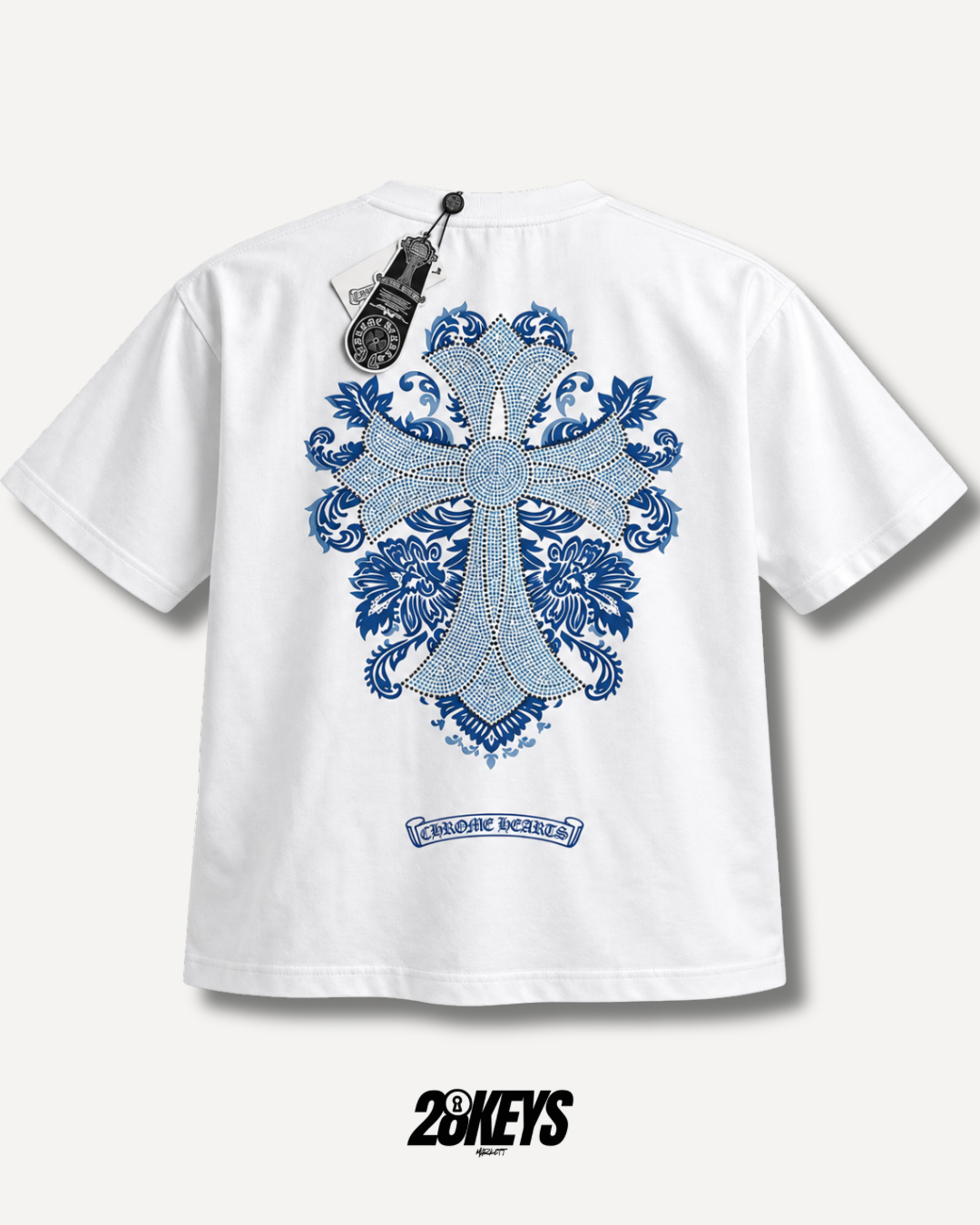 Polera Chrome hearts “white” brillos