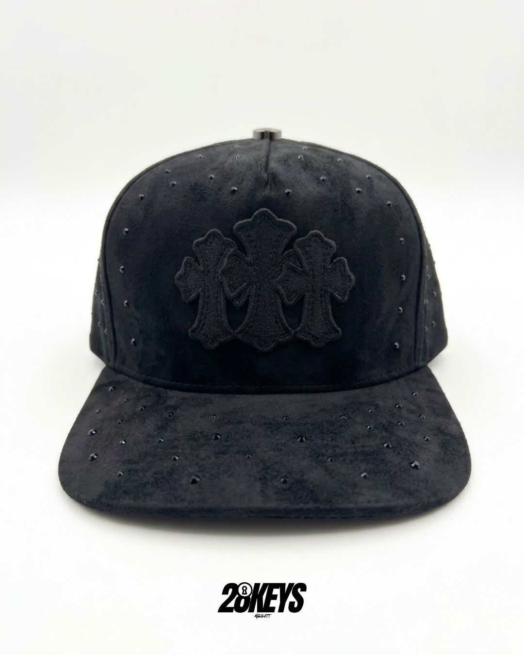 Gorro gamuza tendencia ajustable con brillos