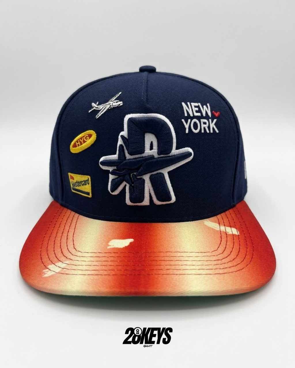 Gorro Rough Play New York azul marino visera plana