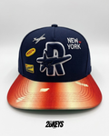 Gorro Rough Play New York azul marino visera plana