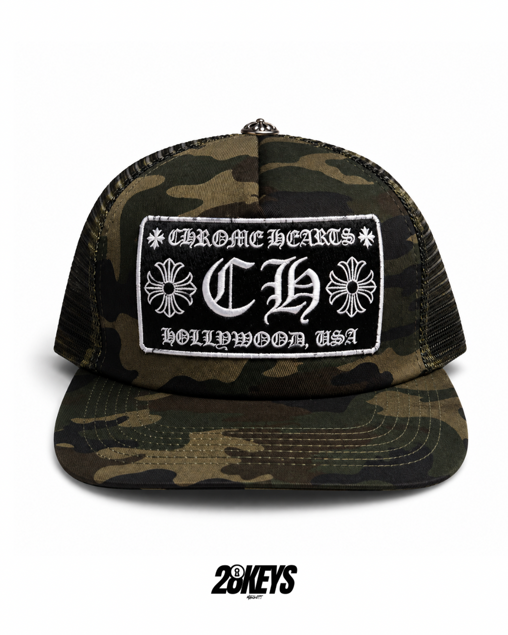Gorro Chrome hearts militar plano