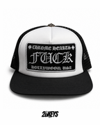 Gorro Chrome hearts white/black “Fxck” plano