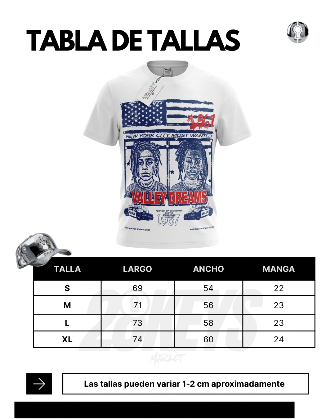 Polera Valley Dreams blanca "1967"