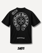 Polera Chrome hearts black full brillos