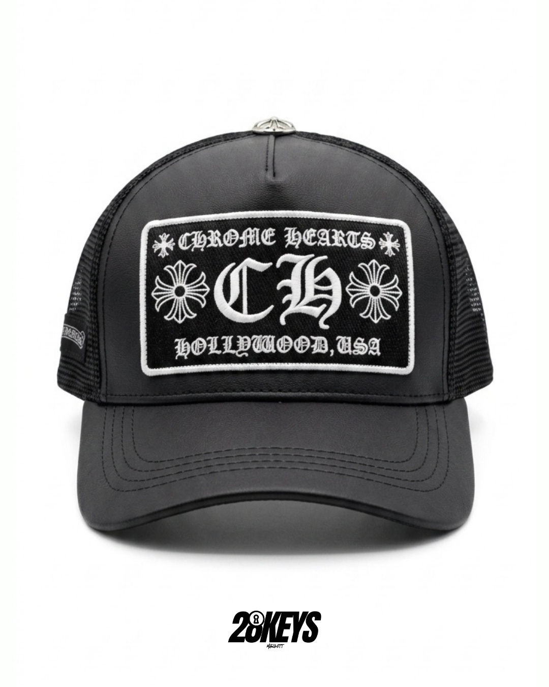 Gorro chrome hearts cuero ajustable