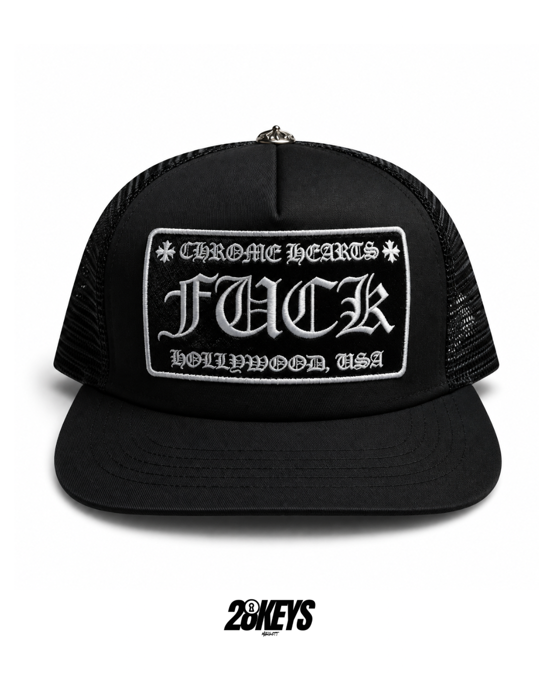 Gorro Chrome hearts triple black big logo plano