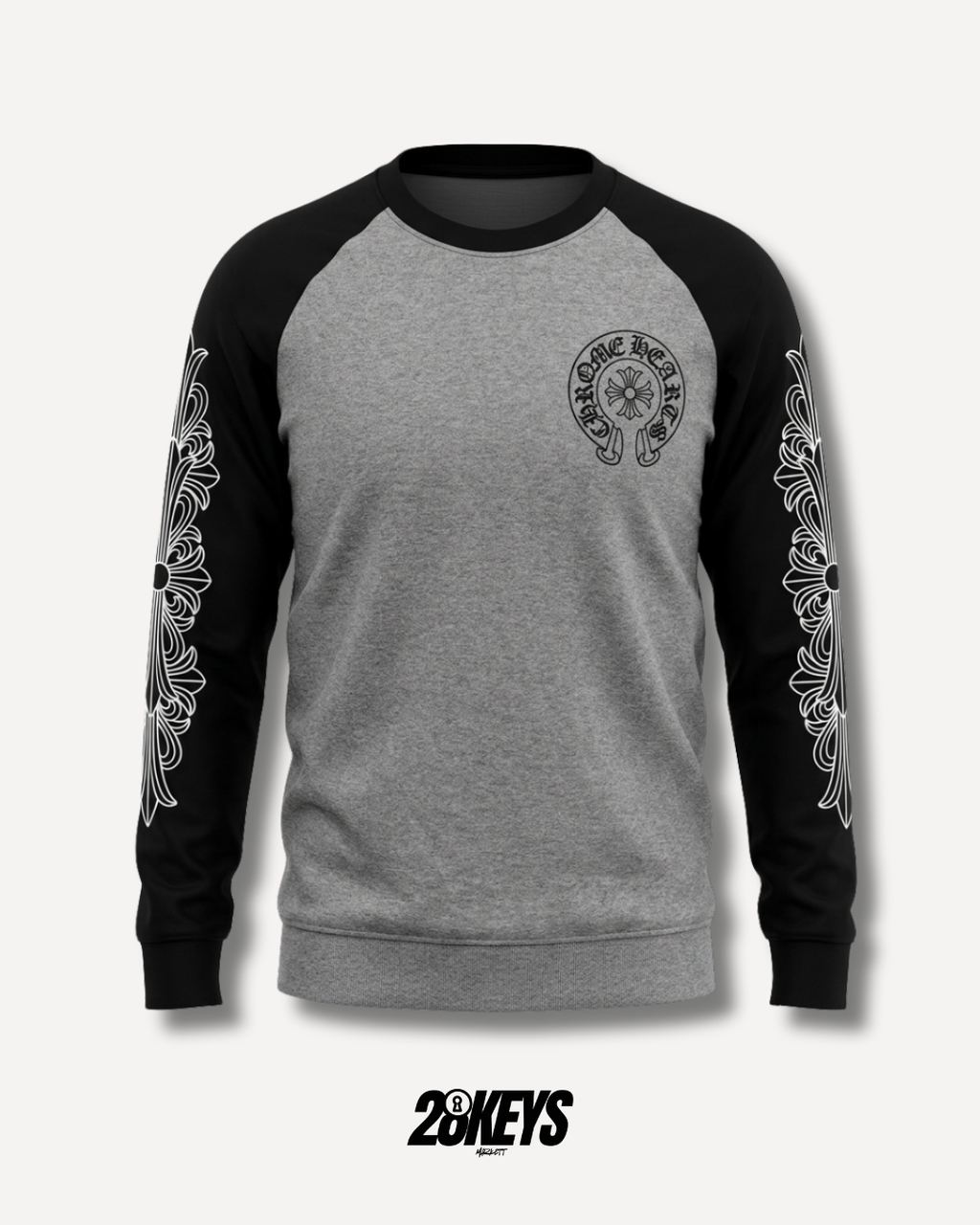 Polerón Chrome Hearts gris/negro