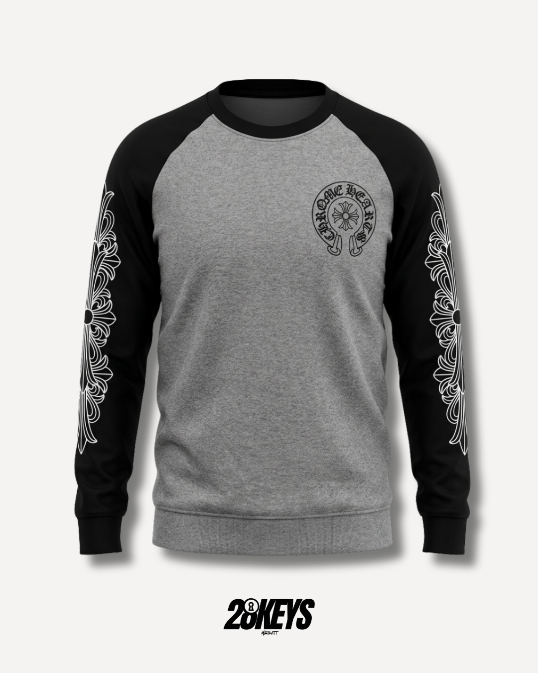 Polerón Chrome Hearts gris/negro