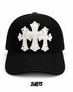 Gorro chrome hearts curvo full brillos triple cruz