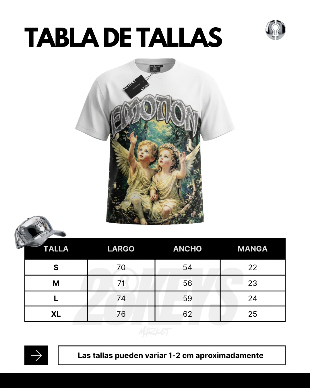 Polera mixed Emotion “Ángeles” Blanca