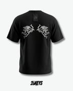Polera mixed Emotion “Ángeles” negra