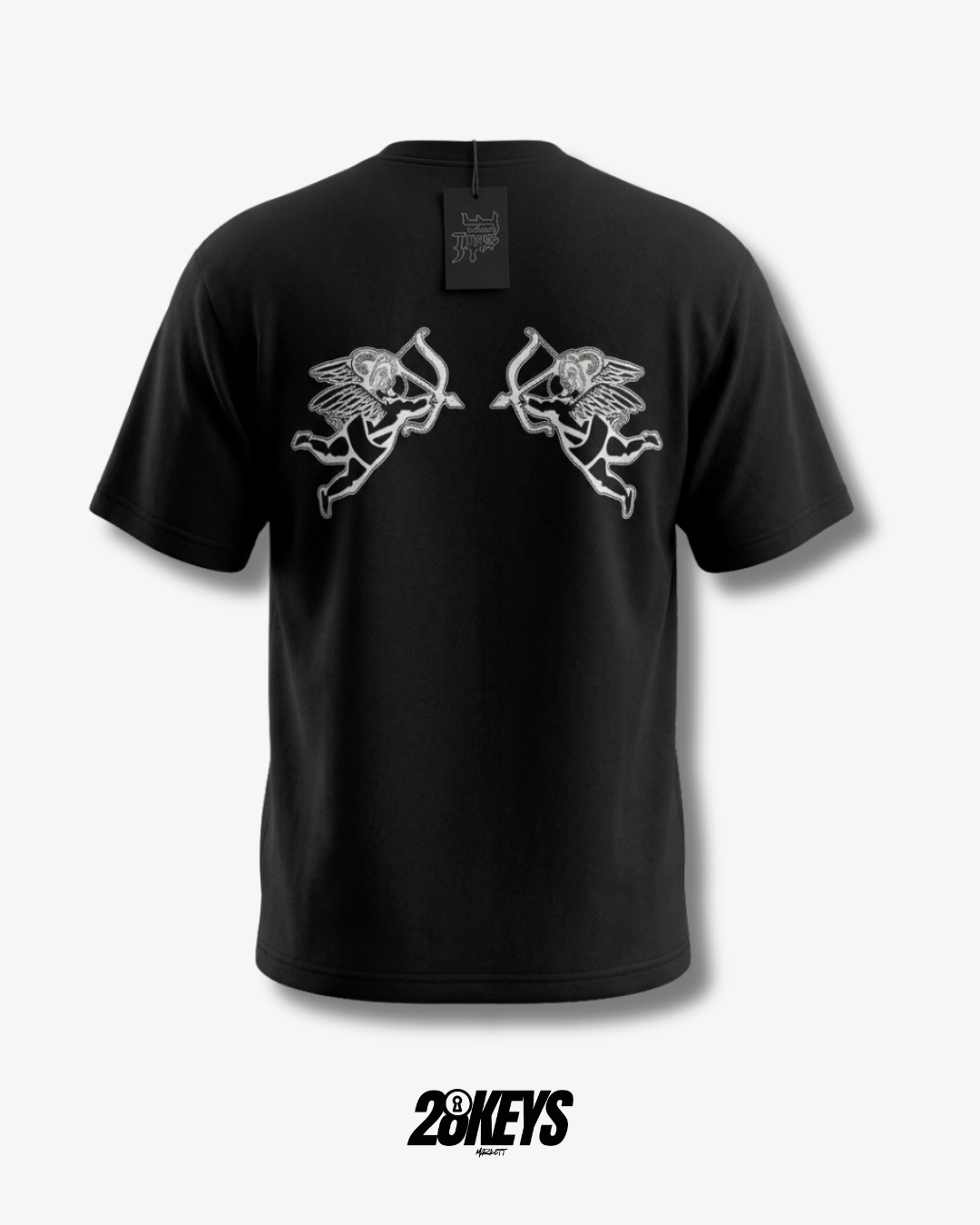 Polera mixed Emotion “Ángeles” negra