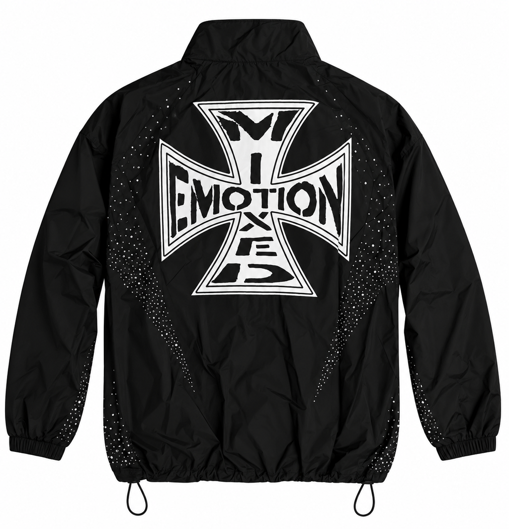Conjunto mixed emotion Buzo cortaviento brillos