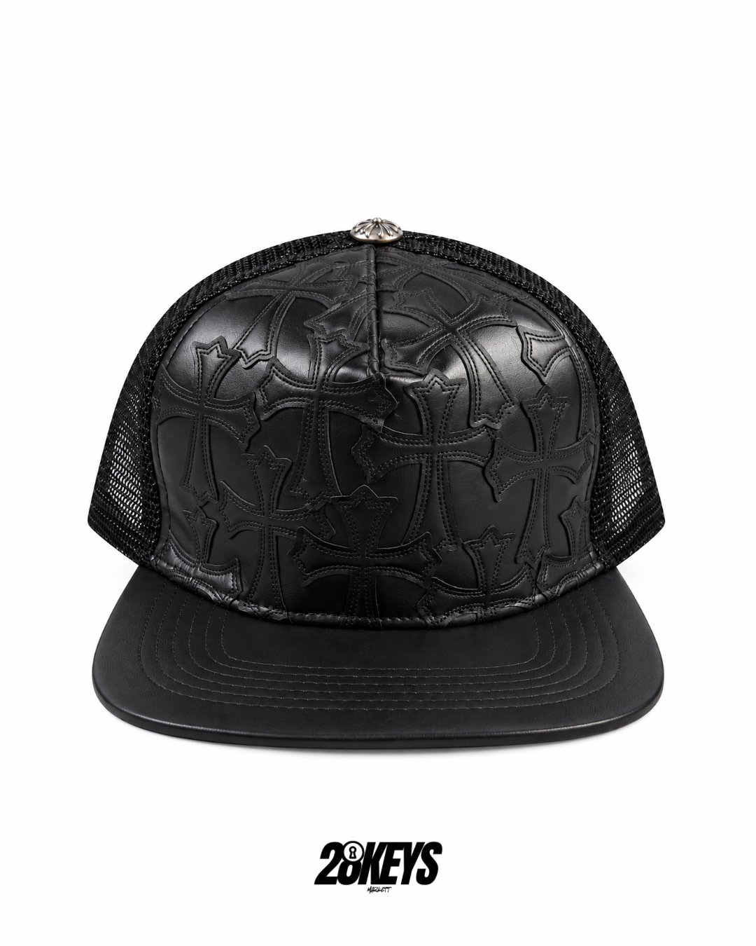 Gorro chrome hearts plano cruz cuero