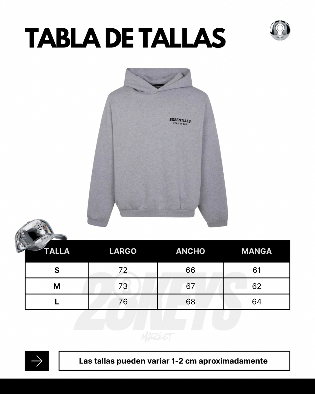 Hoodie Essentials Gris