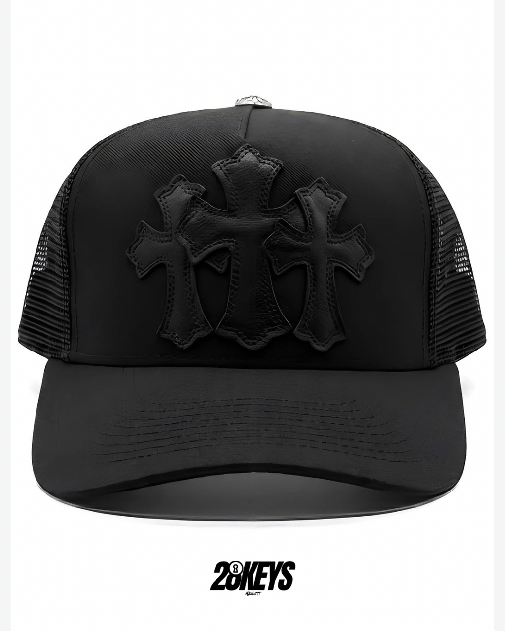 Gorro chrome hearts triple black ajustable