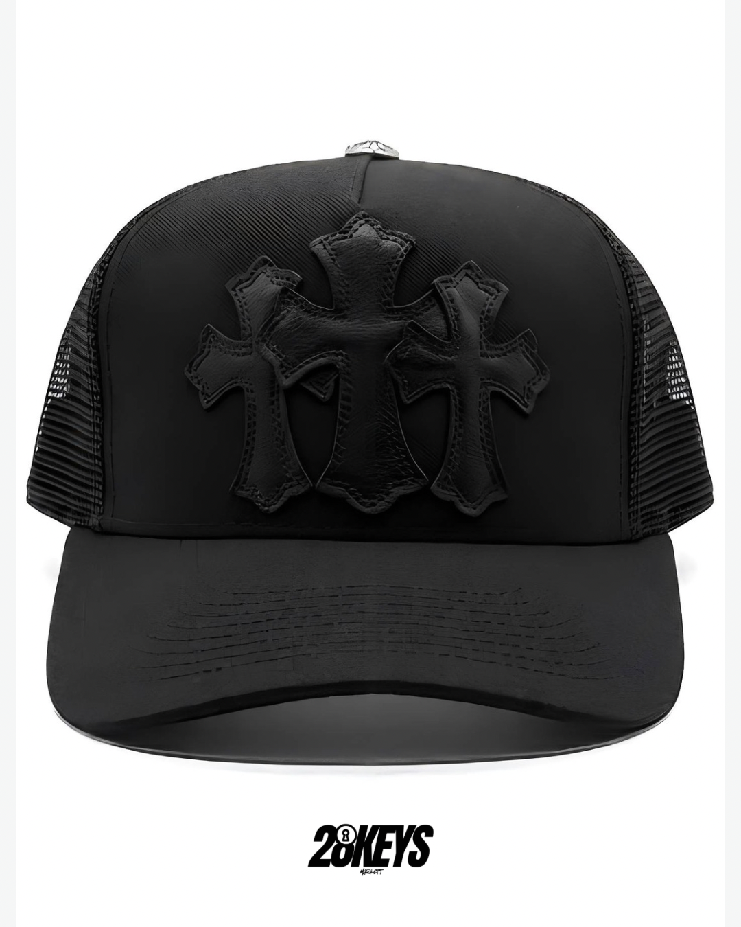Gorro chrome hearts triple black ajustable
