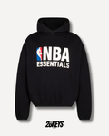 Hoodie essentials Nba negro logo colorido