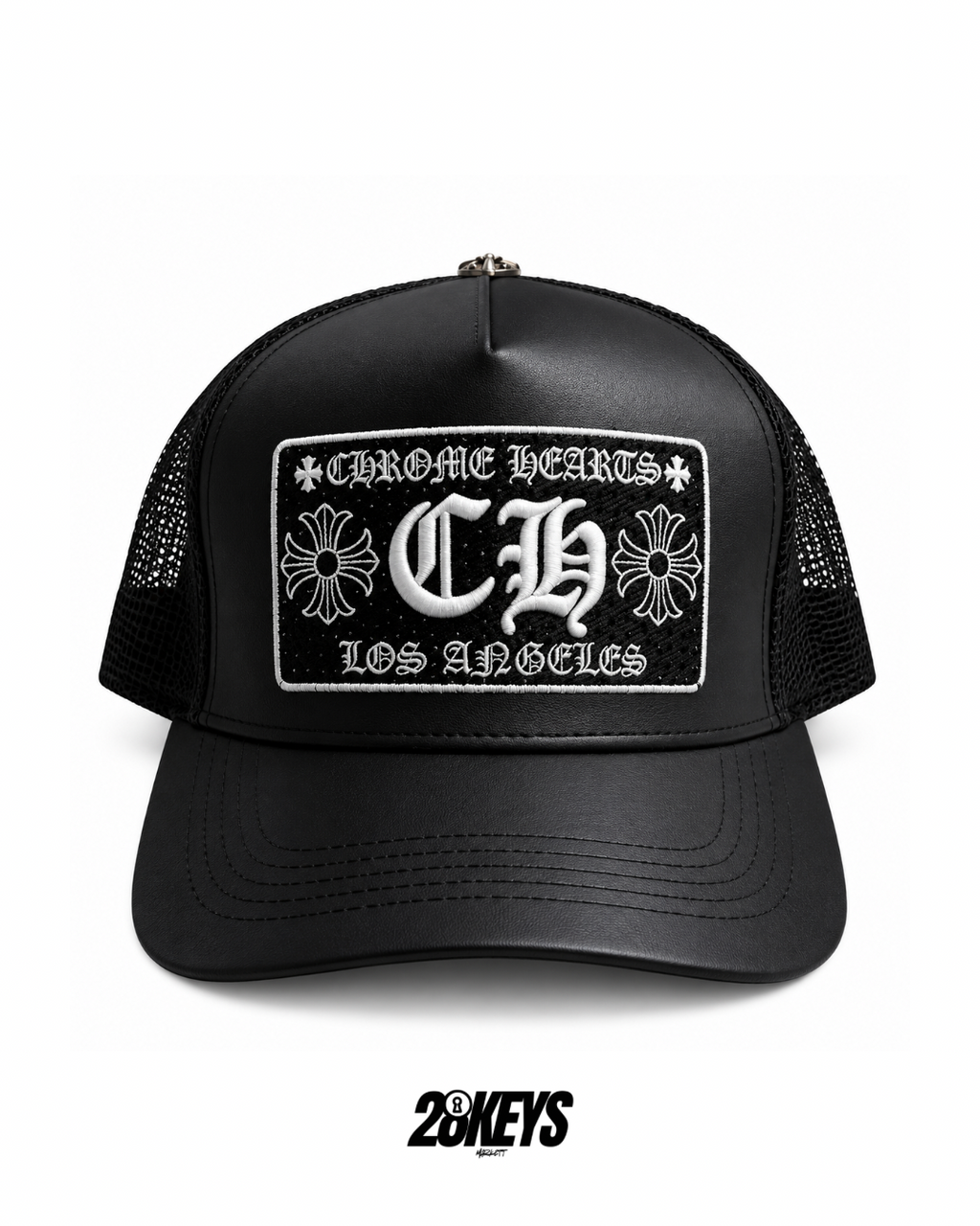 Gorro chrome hearts cuero ajustable