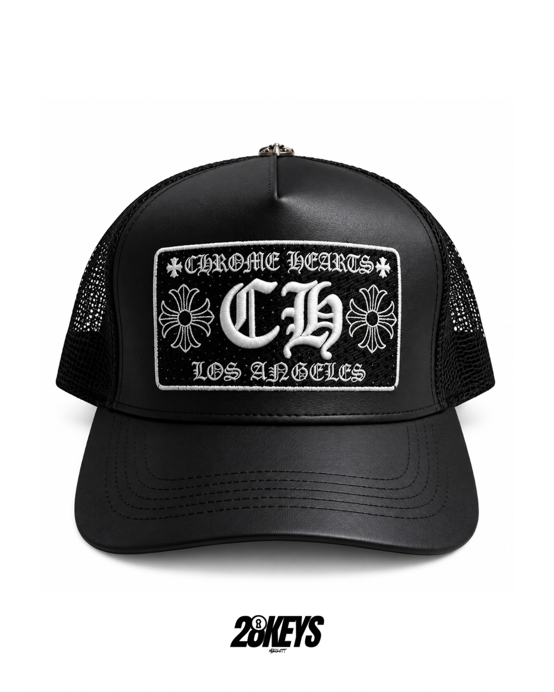 Gorro chrome hearts cuero ajustable