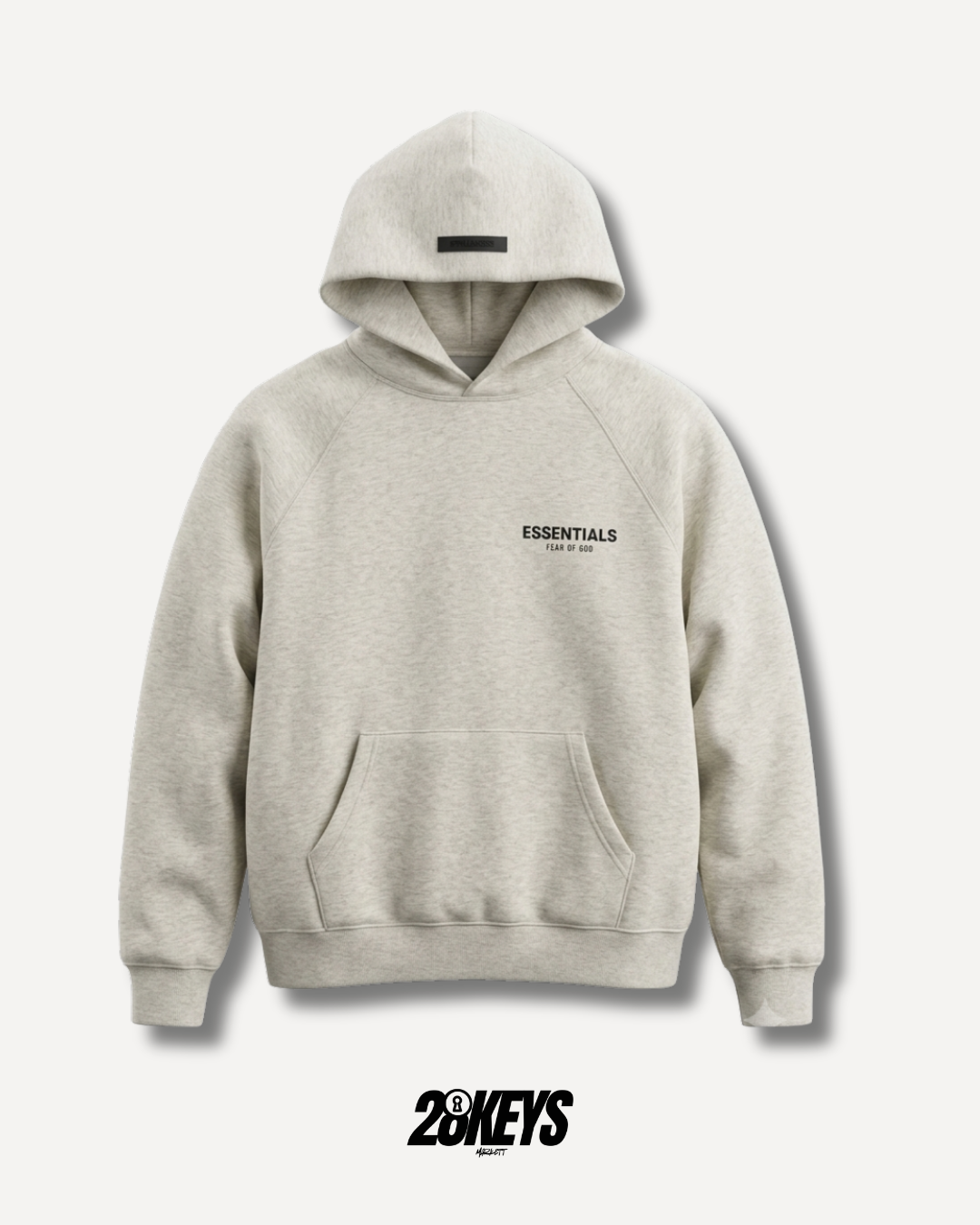 Hoodie Essentials Crema/Gris