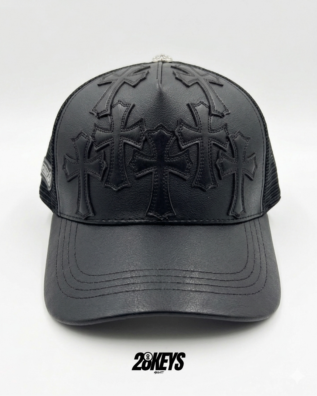 Gorro chrome hearts cruz cuero