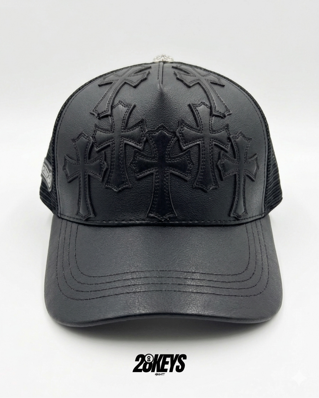 Gorro chrome hearts cruz cuero