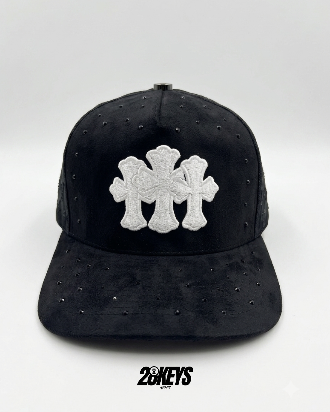 Gorro gamuza tendencia ajustable con brillos