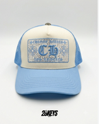 Gorro chrome hearts celeste big logo