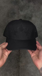 Gorro triple black estrellas con brillos