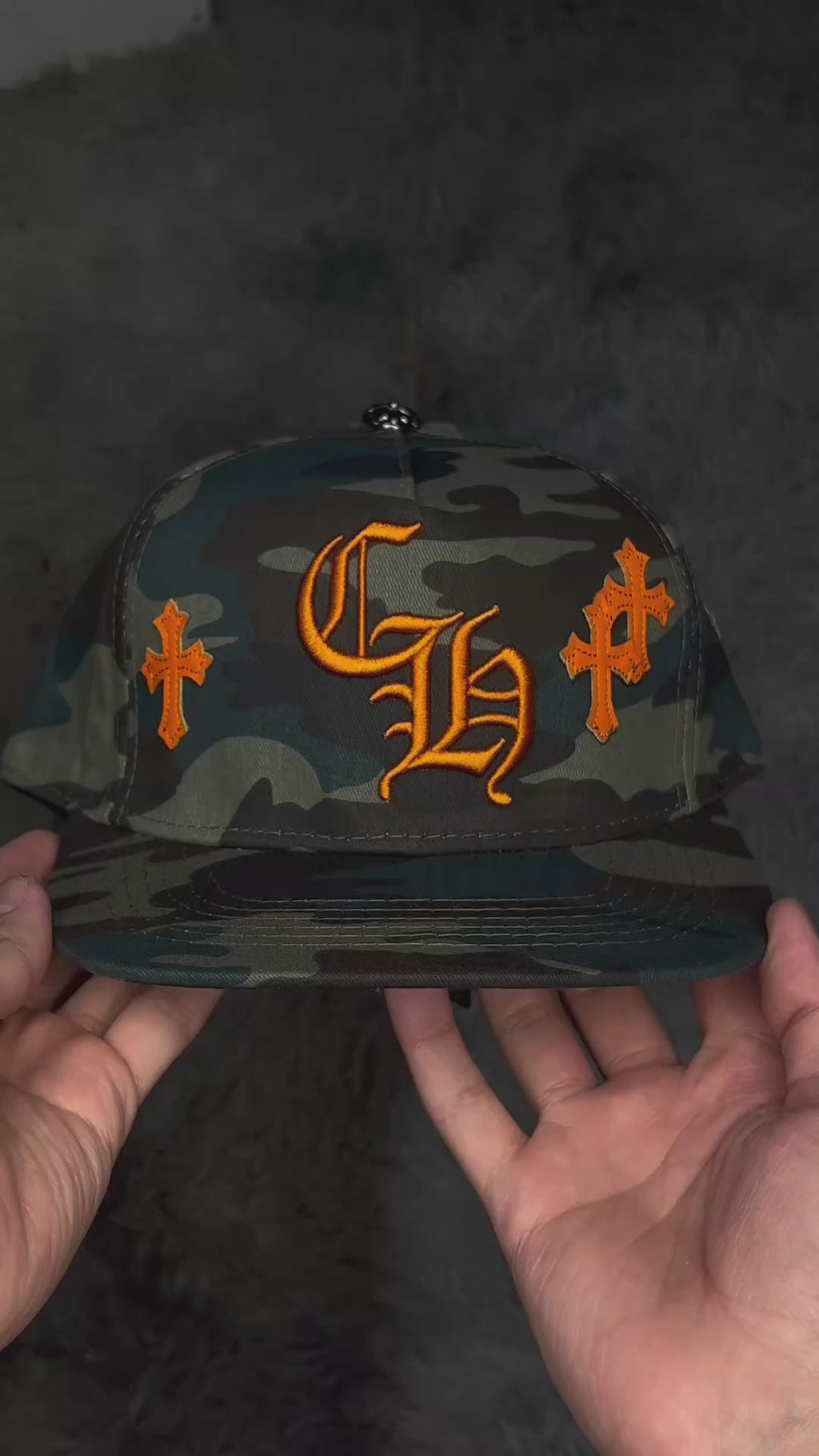 Gorro Chrome hearts militar “naranja” plano
