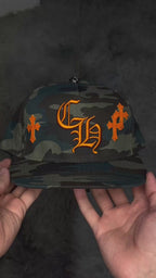 Gorro Chrome hearts militar “naranja” plano