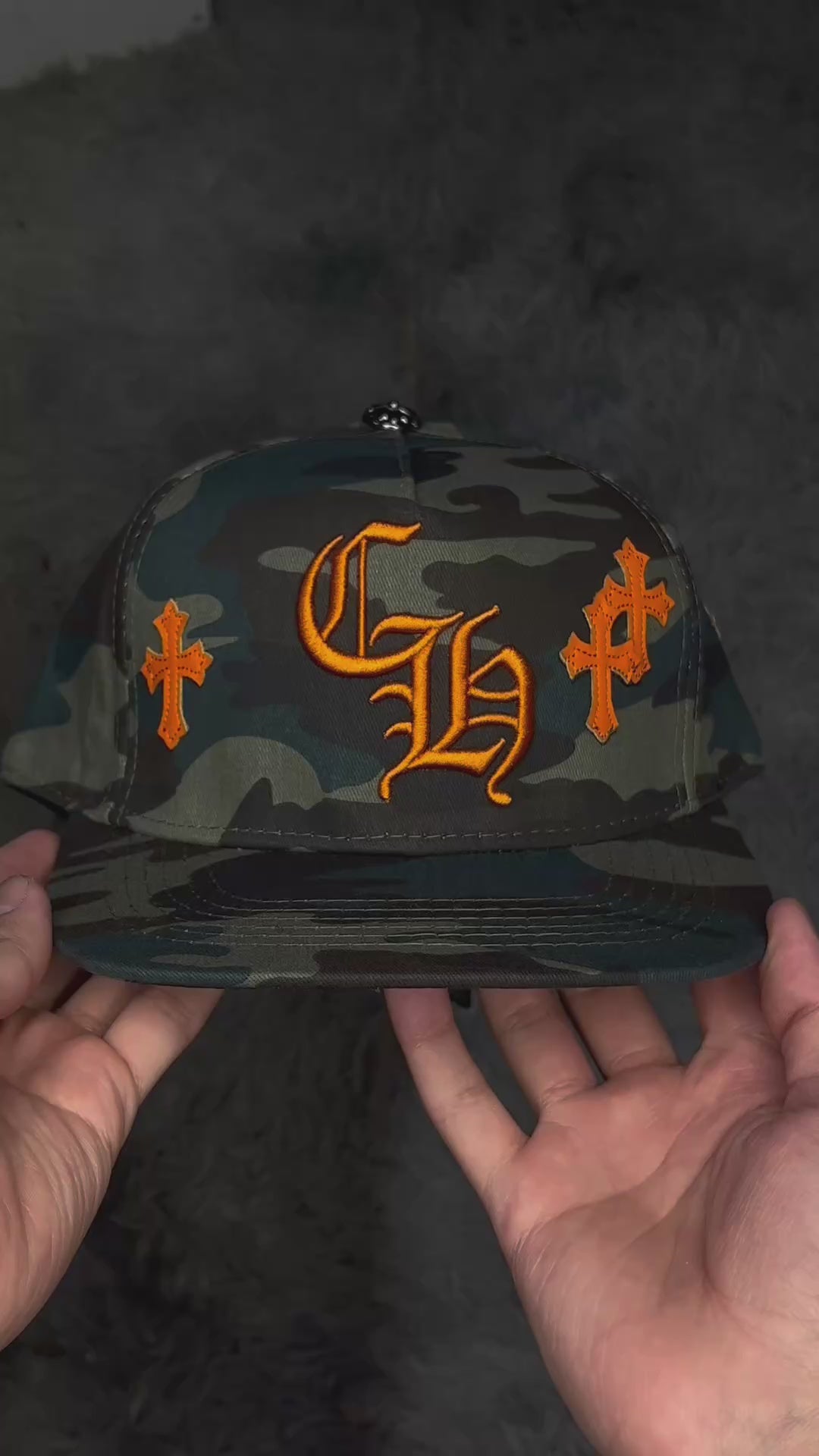 Gorro Chrome hearts militar “naranja” plano