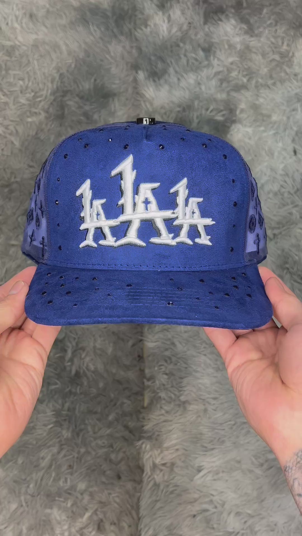 Gorro "LA" gamuza tendencia ajustable
