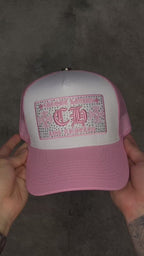 Gorro chrome hearts big logo rosado