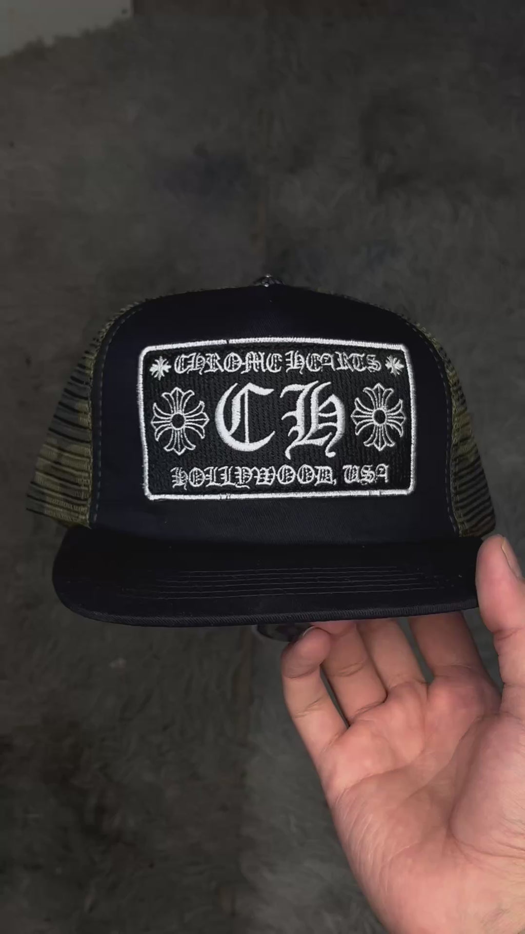 Gorro Chrome hearts black/militar   plano